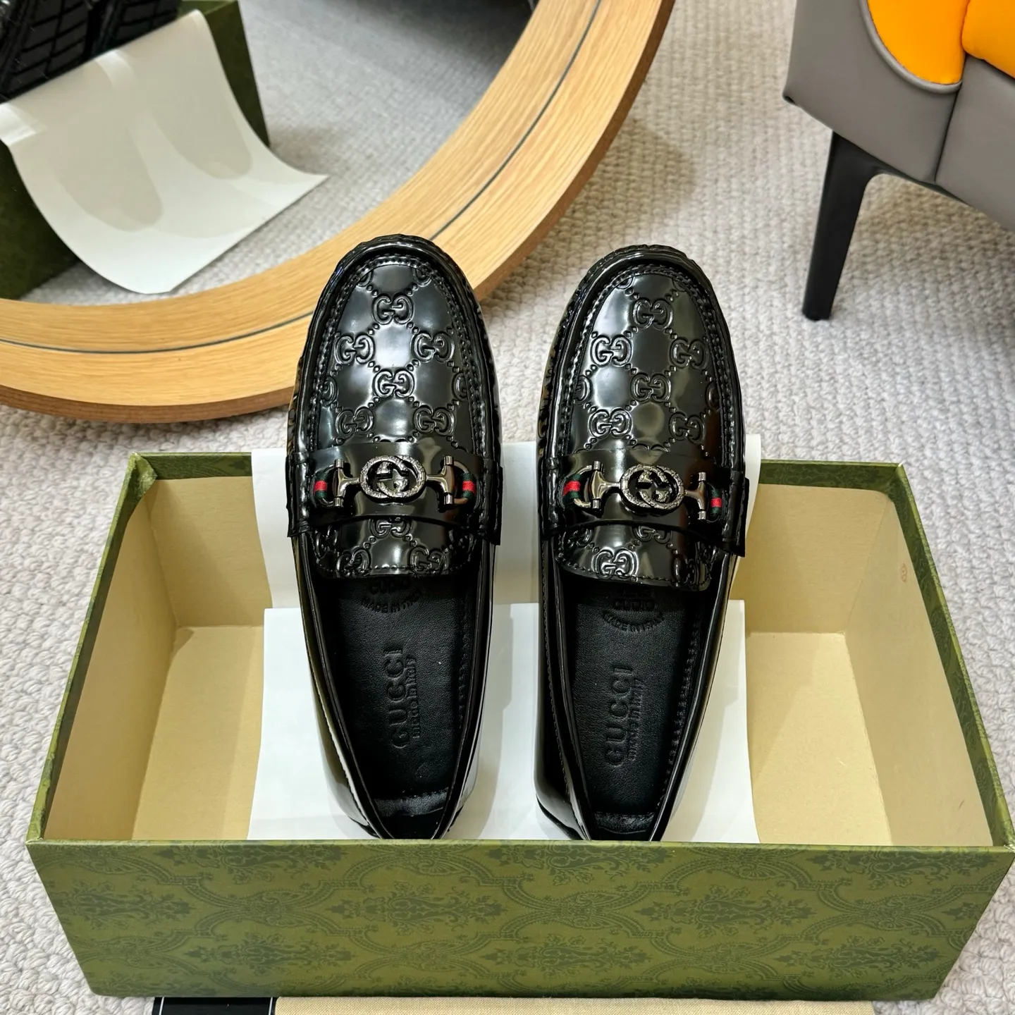 Men's shoes 💰420 (Yangli) Gucci* - the top version of Gucci classic beanie shoes! It is made of imported original cowhide and has a comfortable first layer of sheepskin lining! Original wear-resistant rubber outsole! High quality products! Size 38-46, with shoe dial, cloth bag, card